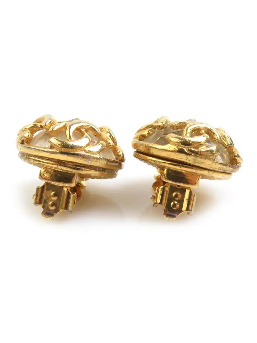 Auth Chanel Vintage Cc Logo Earrings #302870C30B